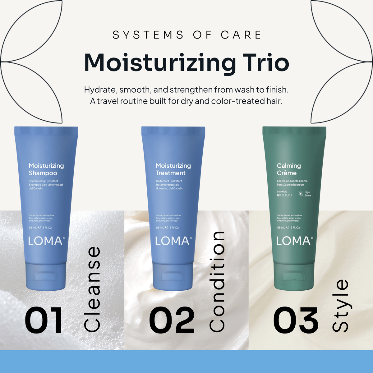 Moisturizing 3oz Travel Trio