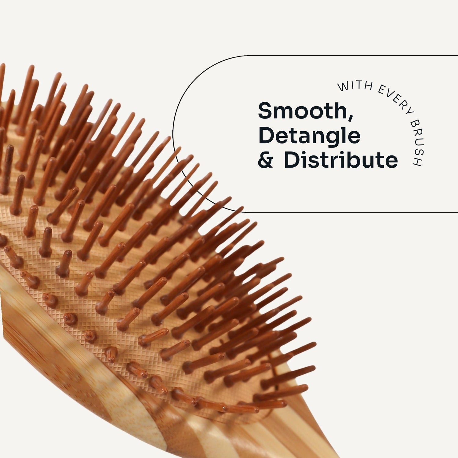 Bamboo Oval Paddle Brush